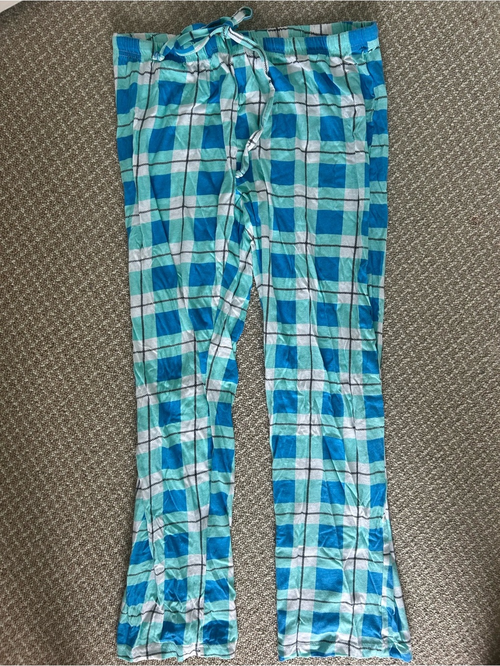 Plaid Blue & Teal Pajama Pants